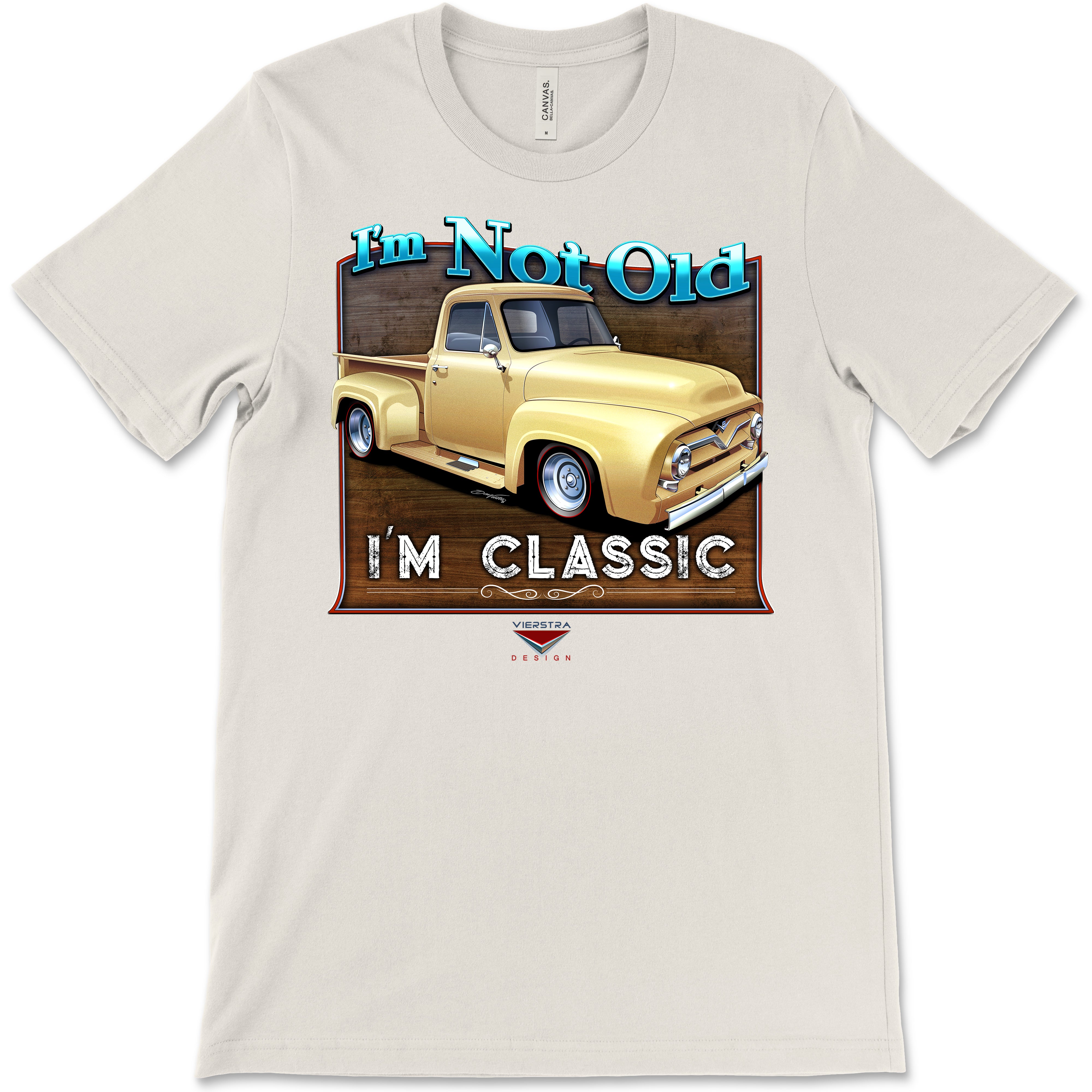 I'm Not Old, I'm Classic! '55 Ford Truck Bella+Canvas Unisex Short-Sleeve T-Shirt (Front Design)