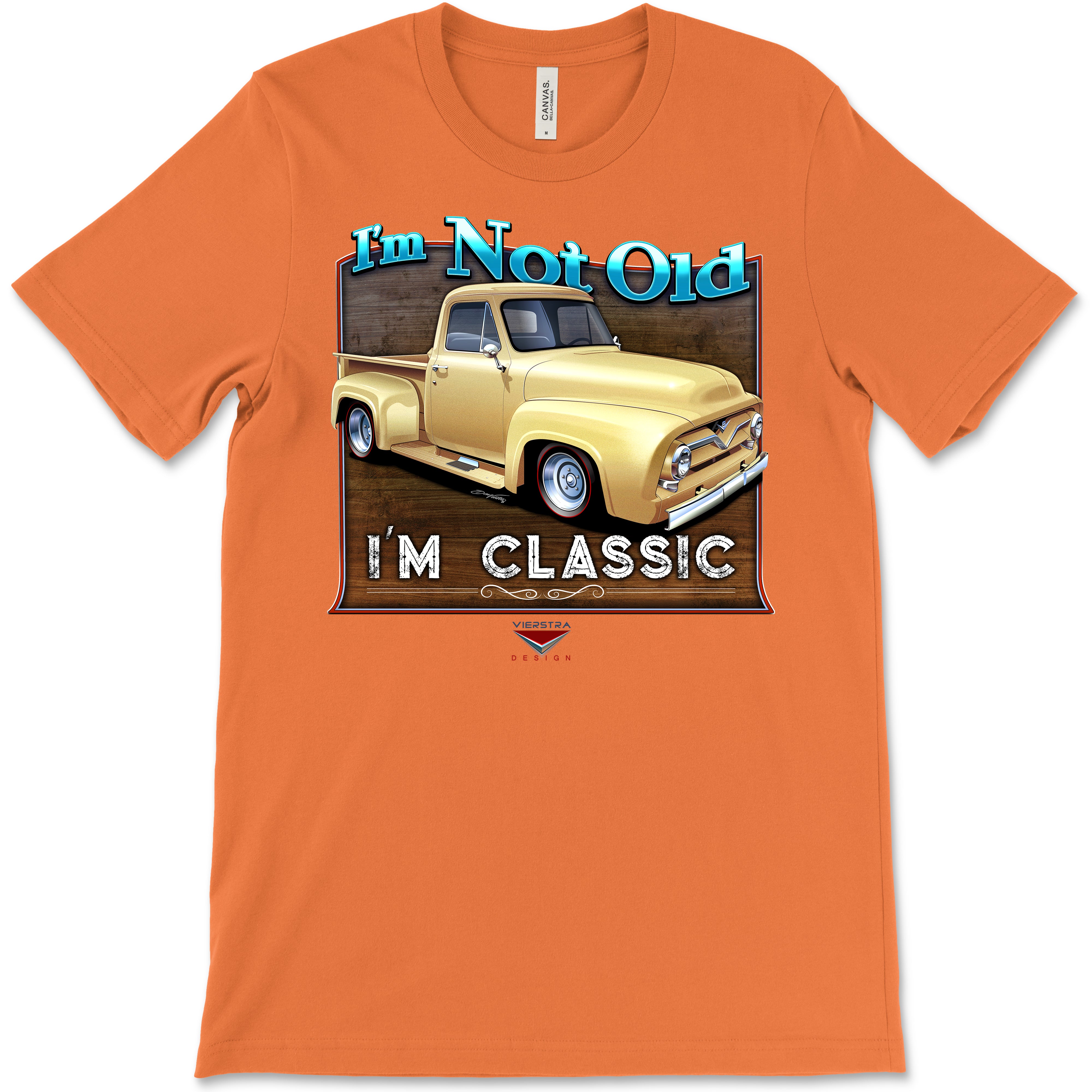 I'm Not Old, I'm Classic! '55 Ford Truck Bella+Canvas Unisex Short-Sleeve T-Shirt (Front Design)