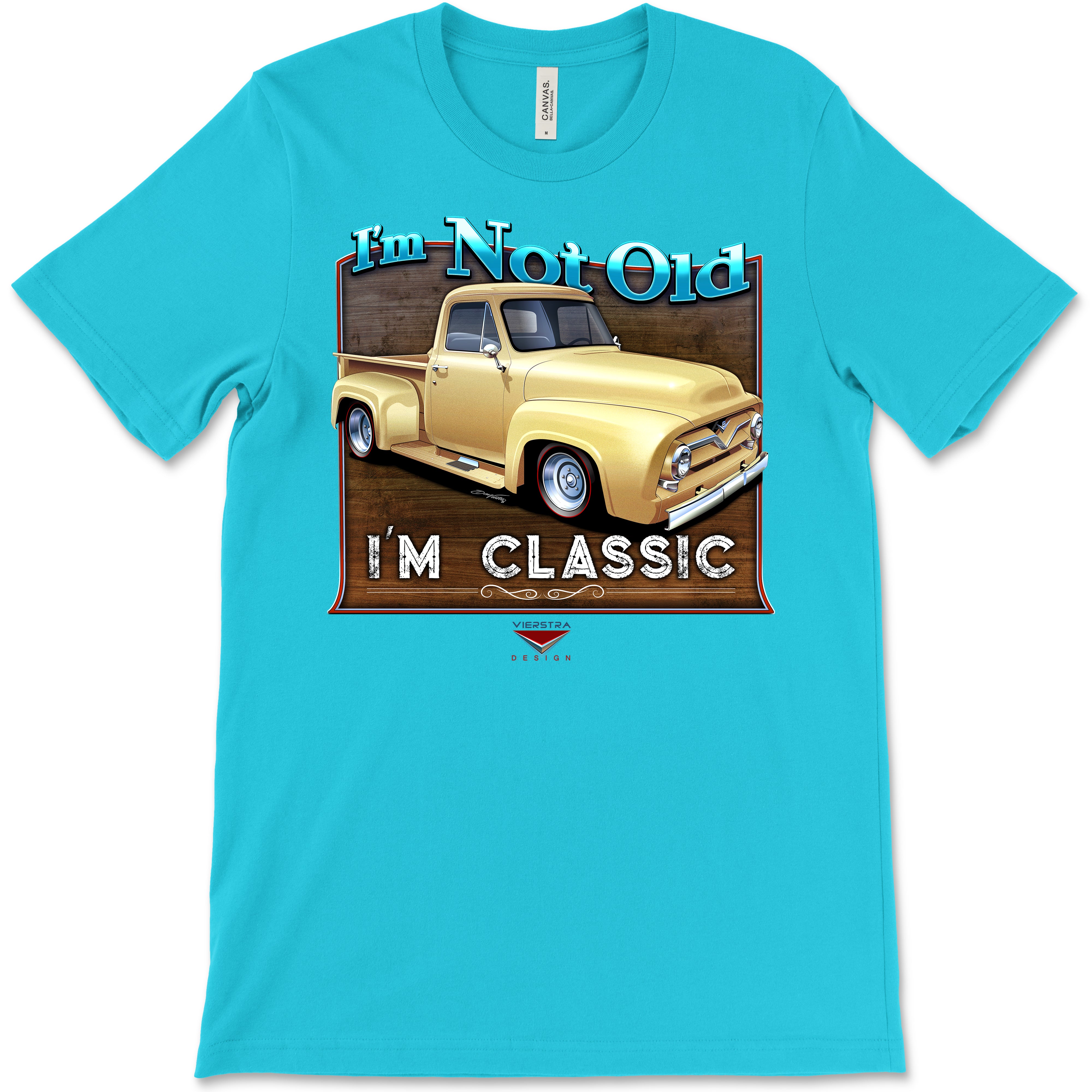 I'm Not Old, I'm Classic! '55 Ford Truck Bella+Canvas Unisex Short-Sleeve T-Shirt (Front Design)