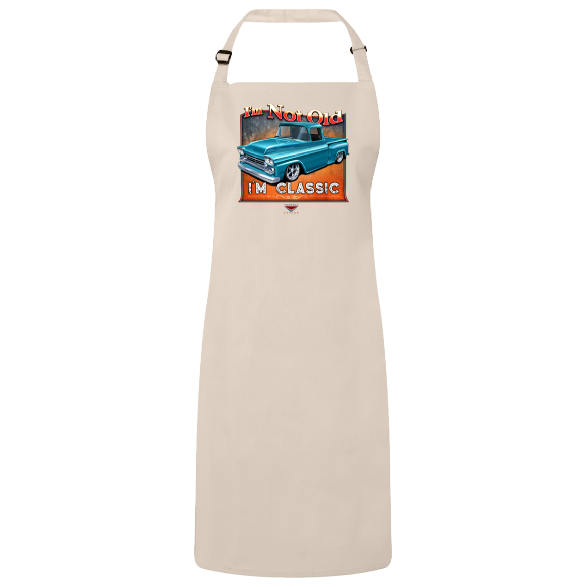 "I'm Not Old, I'm Classic" ’58 Chevy Truck Sustainable Unisex Cooking Bib Apron