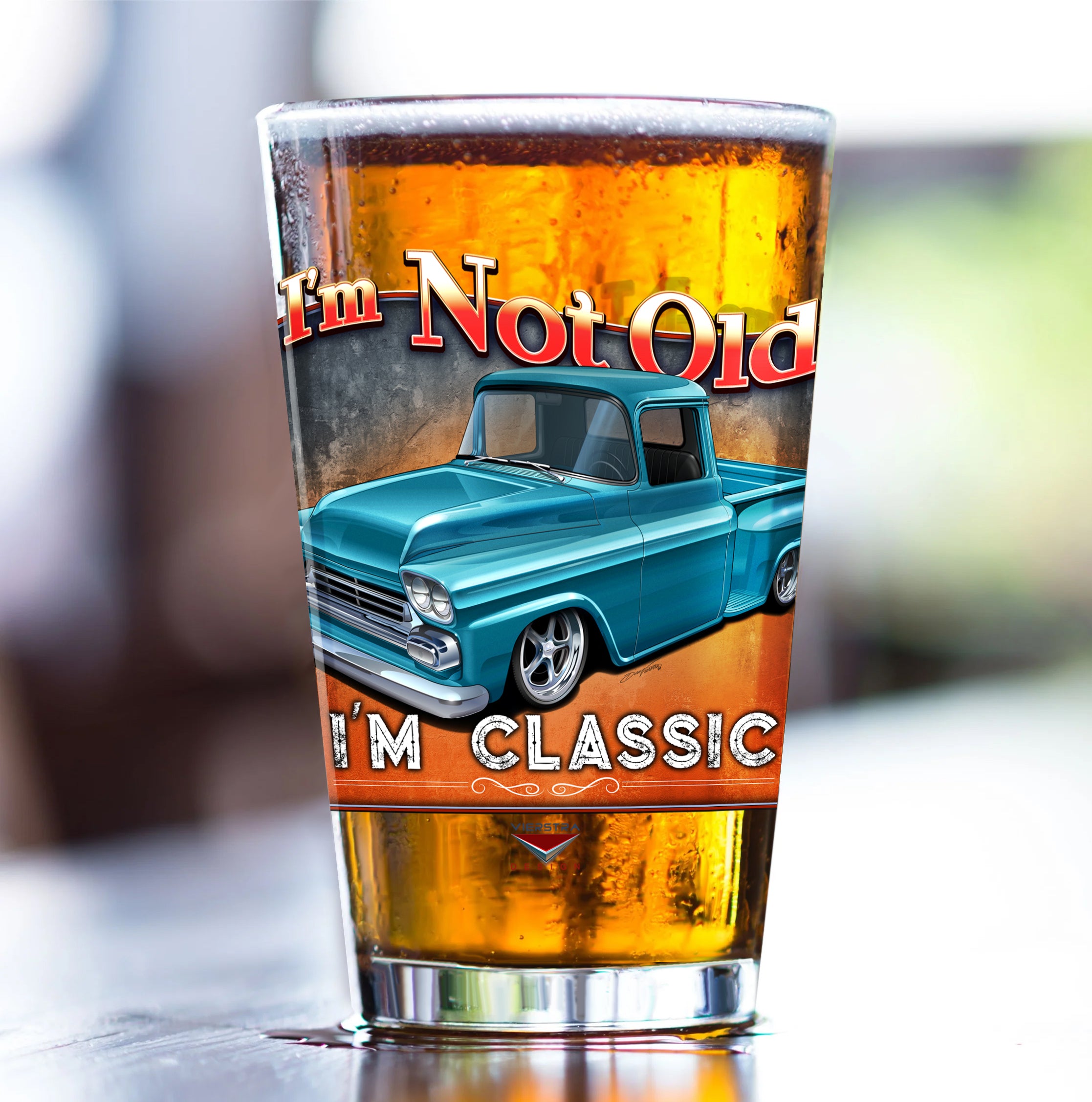 I’m Not Old, I’m Classic! ’58 Chevy Truck Mixing Glass, 16oz