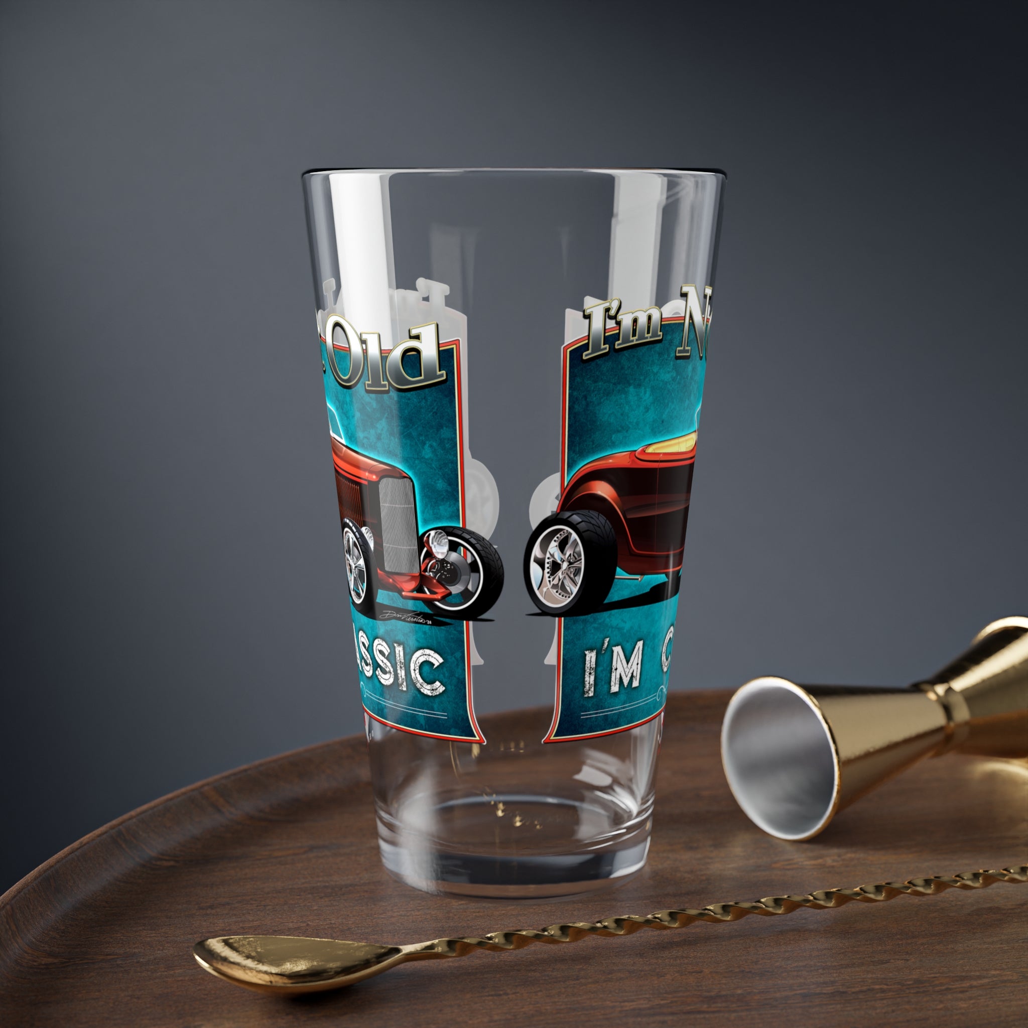 I’m Not Old, I’m Classic! ’32 Ford Roadster Mixing Glass, 16oz