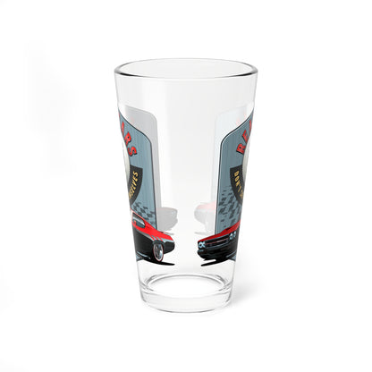 Real Cars Don’t Shift Themselves! ’73 Plymouth Roadrunner Mixing Glass, 16oz