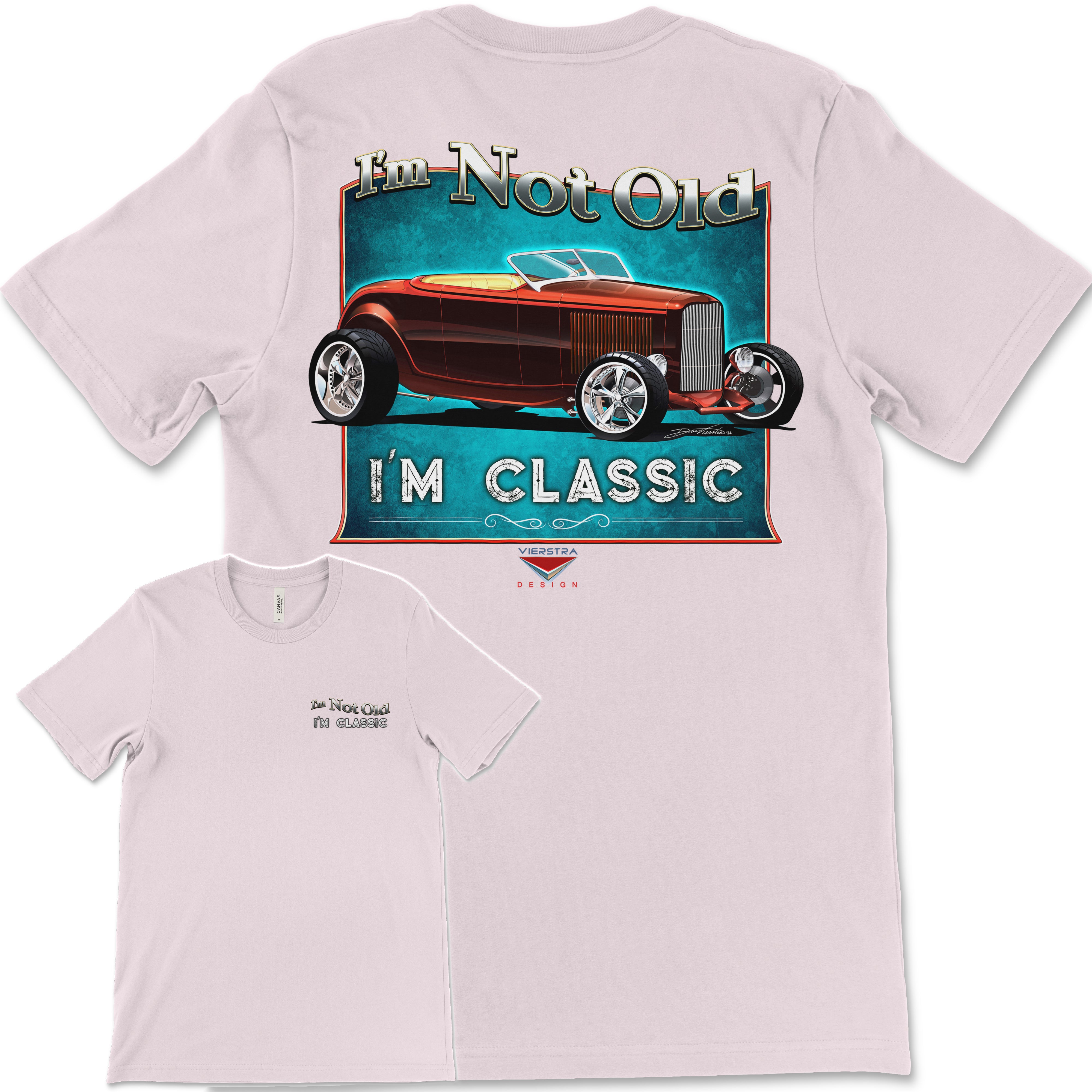 I'm Not Old, I'm Classic! '32 Ford Roadster Bella+Canvas Unisex Short-Sleeve T-Shirt (Back Design)