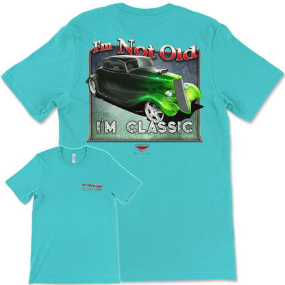 I'm Not Old, I'm Classic! '33 Ford Coupe Bella+Canvas Unisex Short-Sleeve T-Shirt (Back Design)