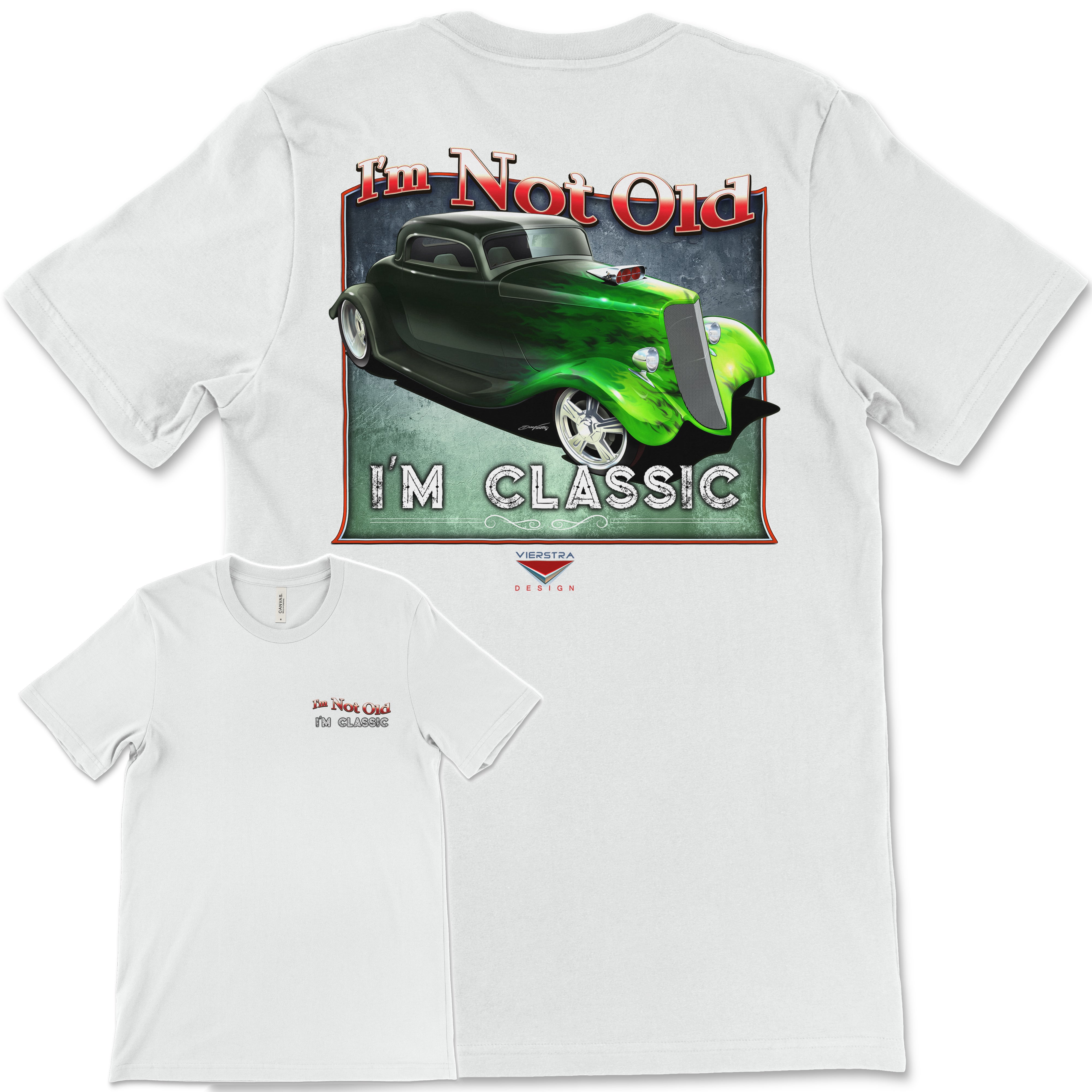 I'm Not Old, I'm Classic! '33 Ford Coupe Bella+Canvas Unisex Short-Sleeve T-Shirt (Back Design)