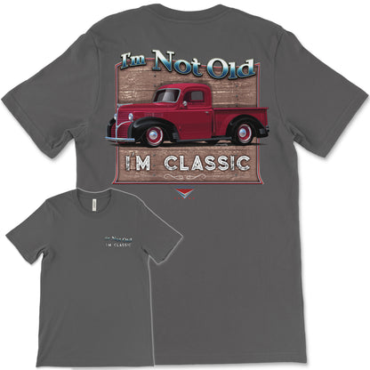 I'm Not Old, I'm Classic! '39 Dodge Truck Bella+Canvas Unisex Short-Sleeve T-Shirt (Back Design)