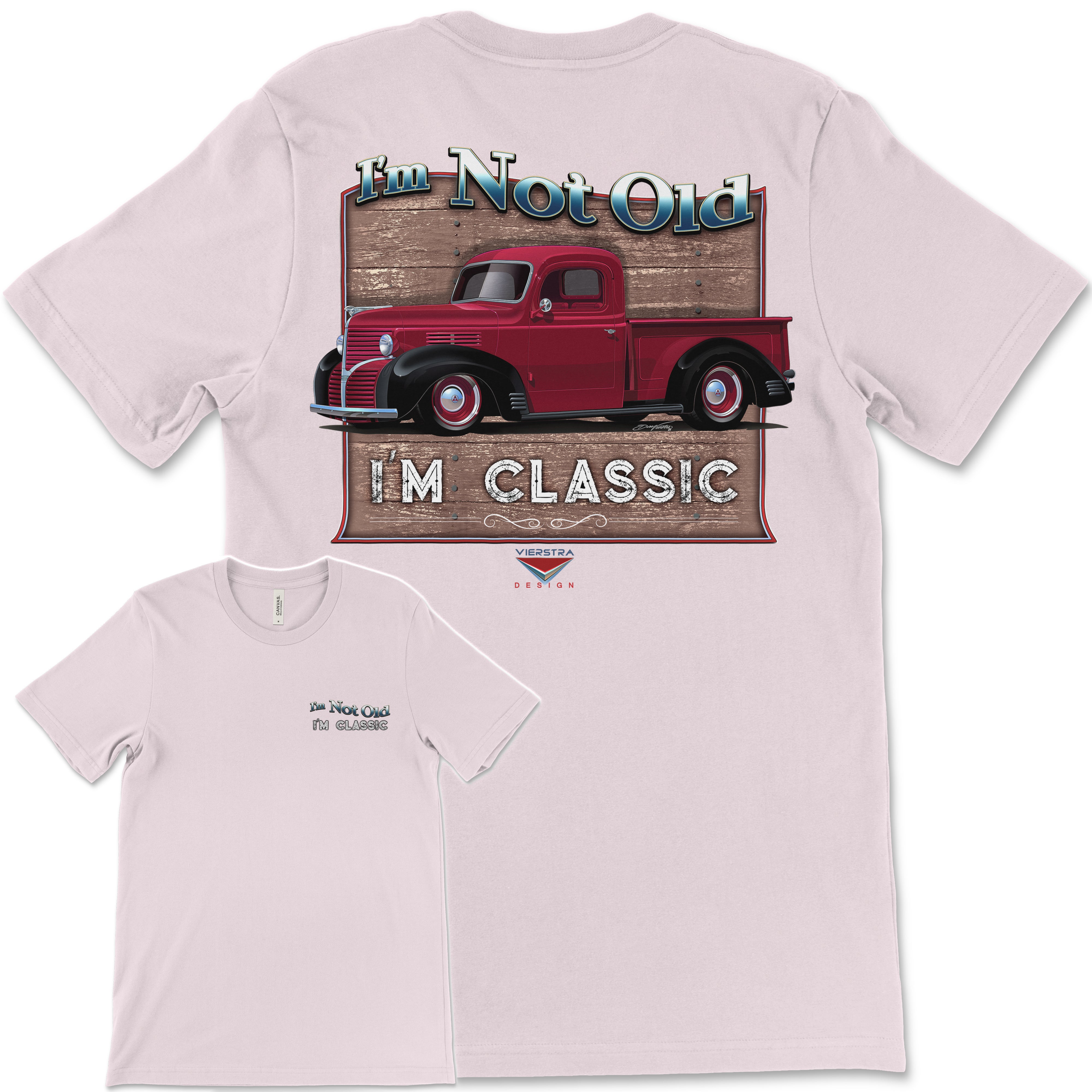 I'm Not Old, I'm Classic! '39 Dodge Truck Bella+Canvas Unisex Short-Sleeve T-Shirt (Back Design)