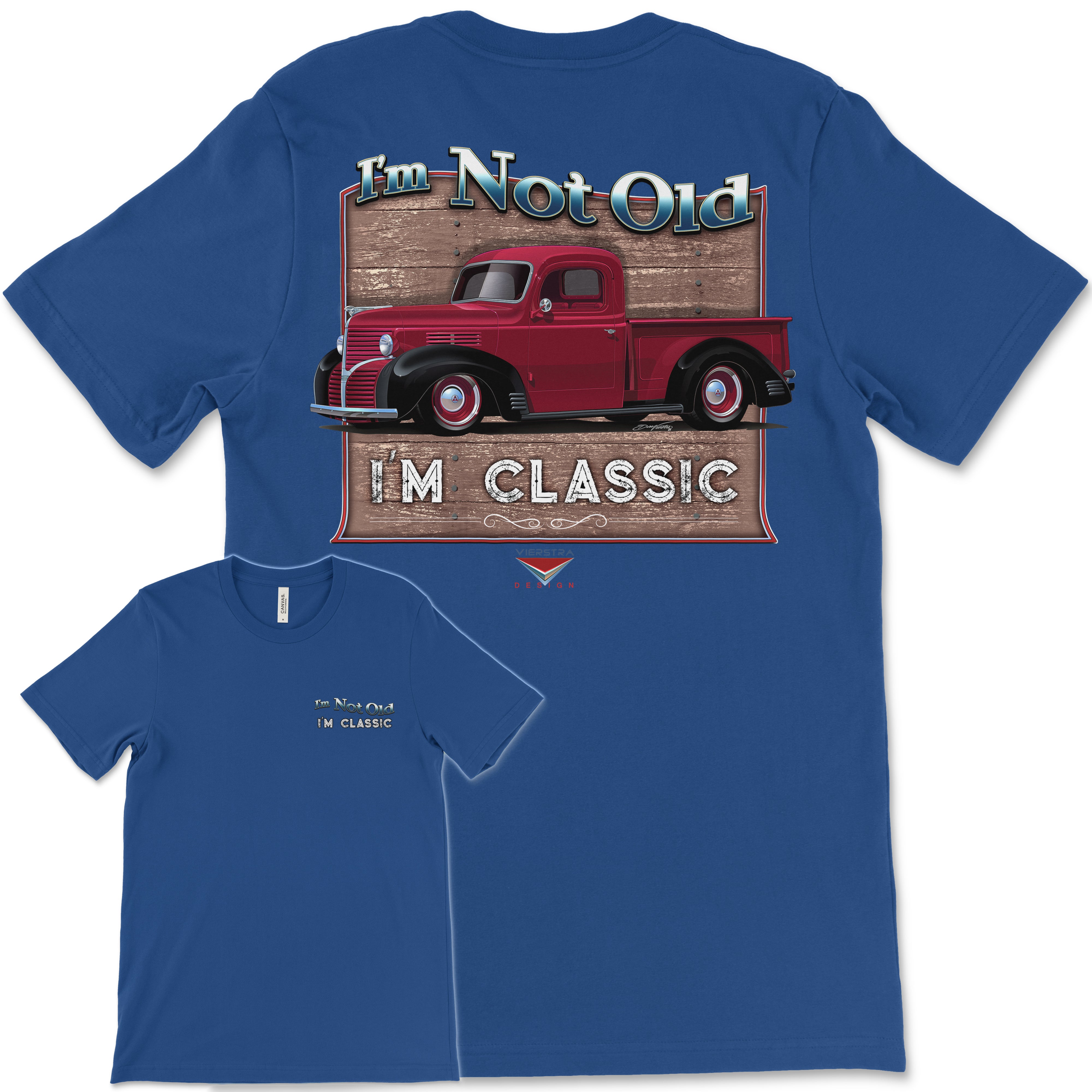 I'm Not Old, I'm Classic! '39 Dodge Truck Bella+Canvas Unisex Short-Sleeve T-Shirt (Back Design)