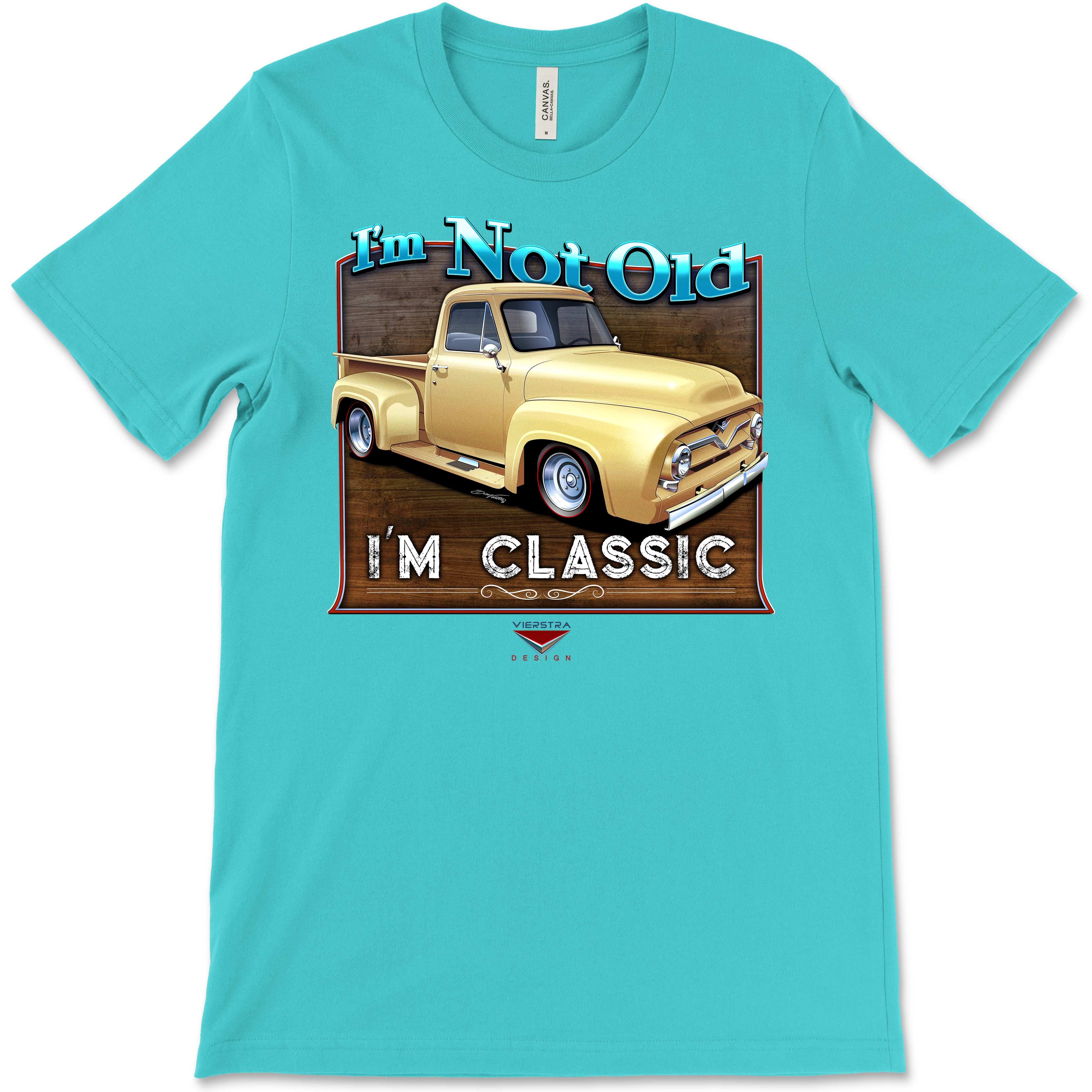 I'm Not Old, I'm Classic! '55 Ford Truck Bella+Canvas Unisex Short-Sleeve T-Shirt (Front Design)