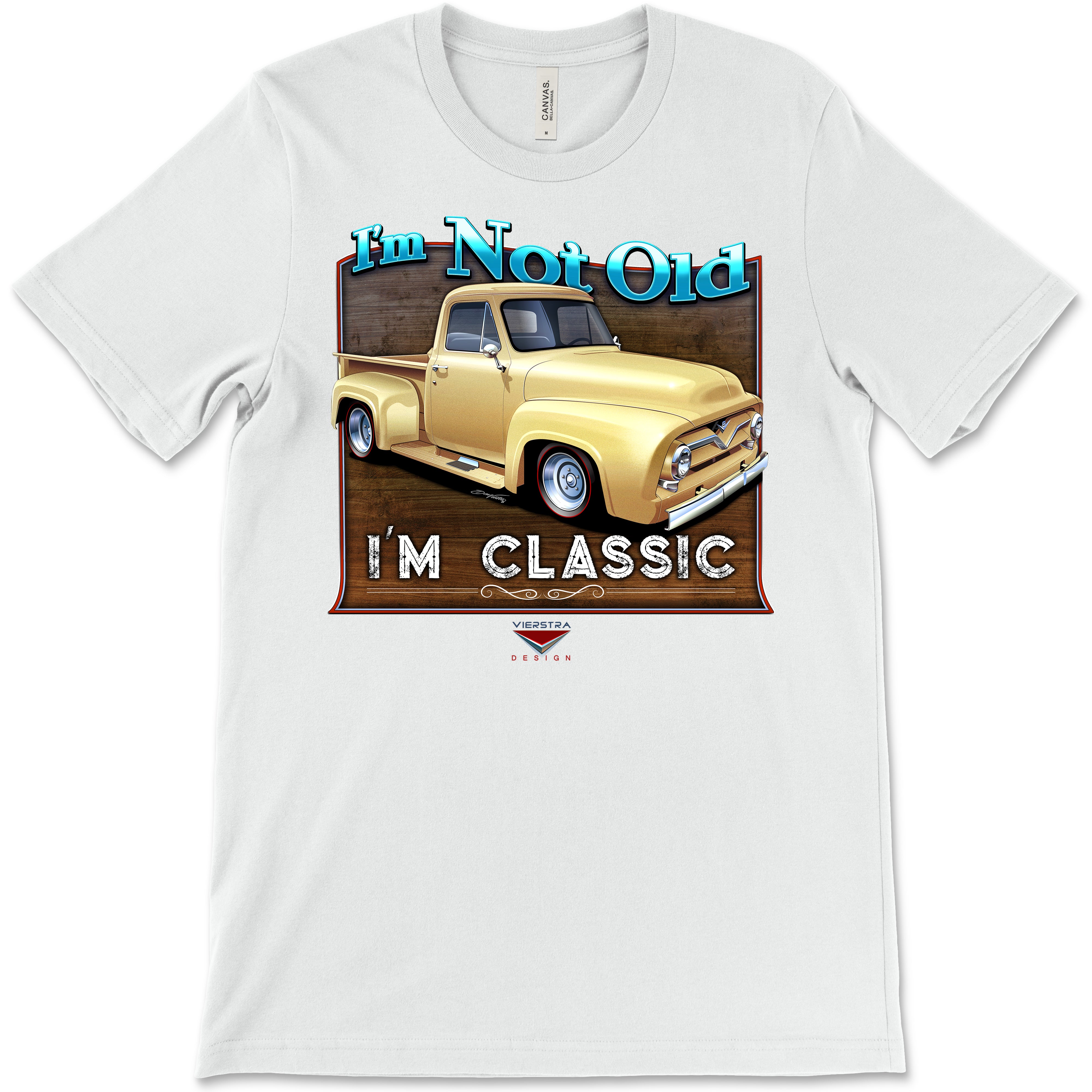 I'm Not Old, I'm Classic! '55 Ford Truck Bella+Canvas Unisex Short-Sleeve T-Shirt (Front Design)