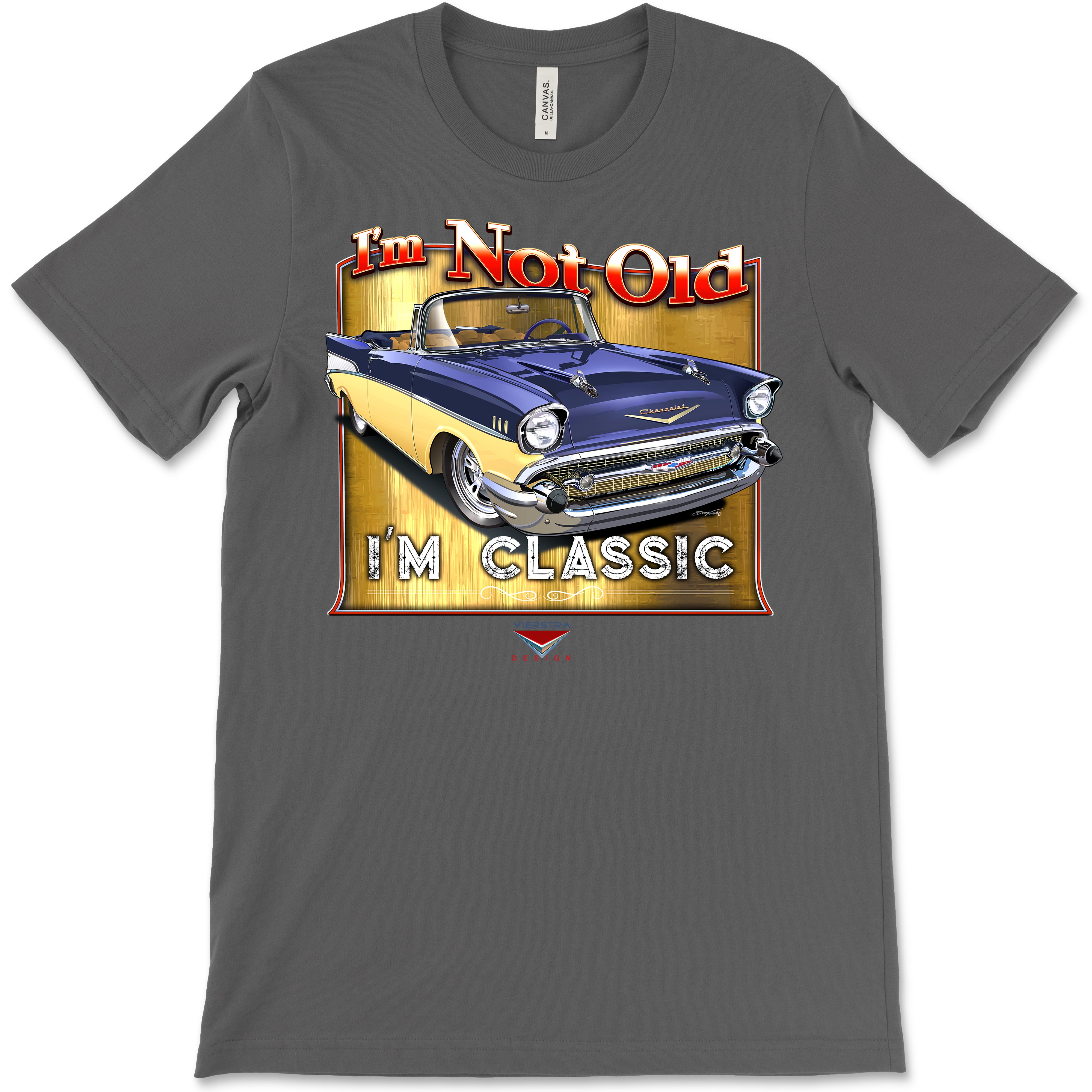 I'm Not Old, I'm Classic! '57 Chevy Bel Air Bella+Canvas Unisex Short-Sleeve T-Shirt (Front Design)