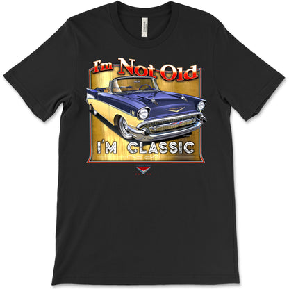 I'm Not Old, I'm Classic! '57 Chevy Bel Air Bella+Canvas Unisex Short-Sleeve T-Shirt (Front Design)