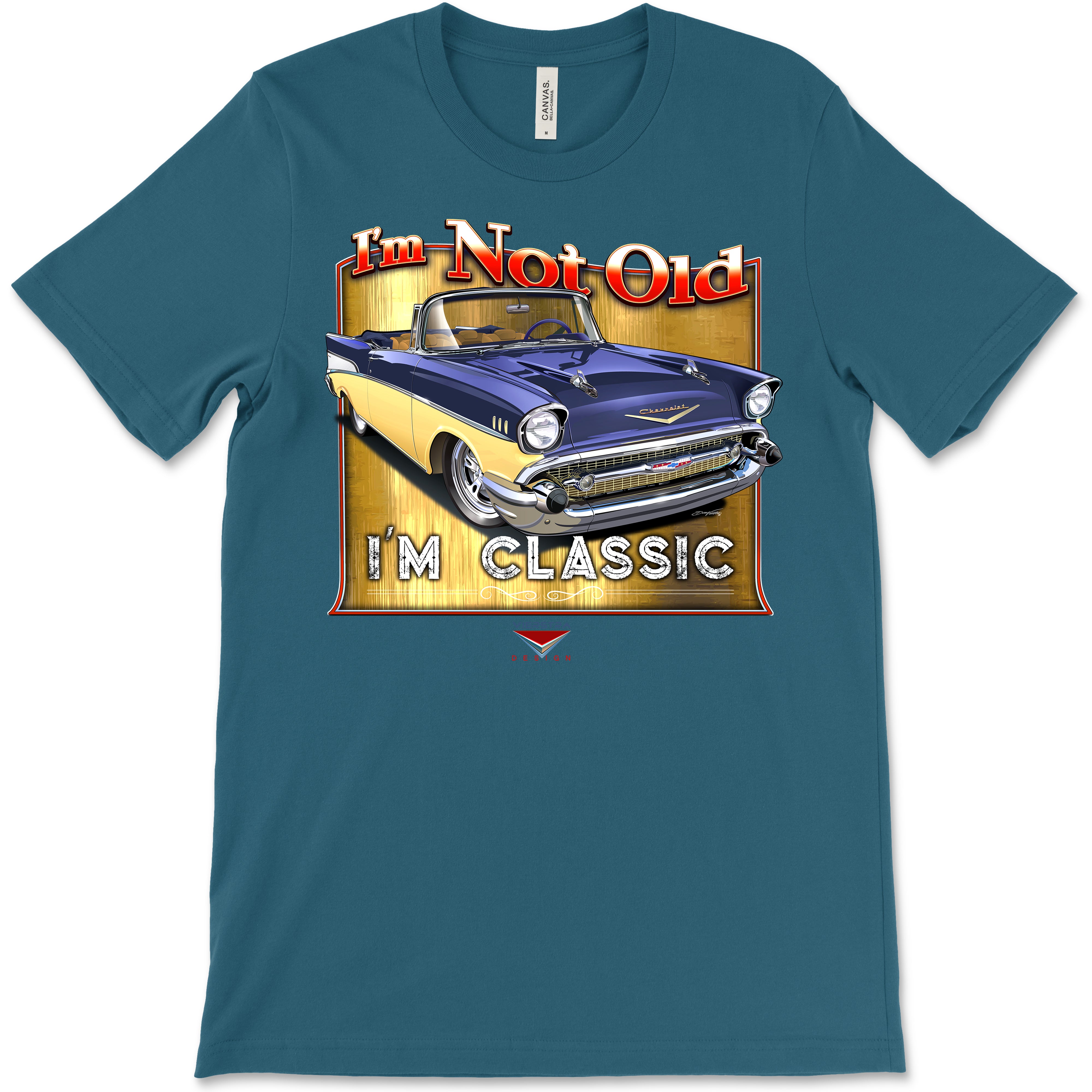 I'm Not Old, I'm Classic! '57 Chevy Bel Air Bella+Canvas Unisex Short-Sleeve T-Shirt (Front Design)