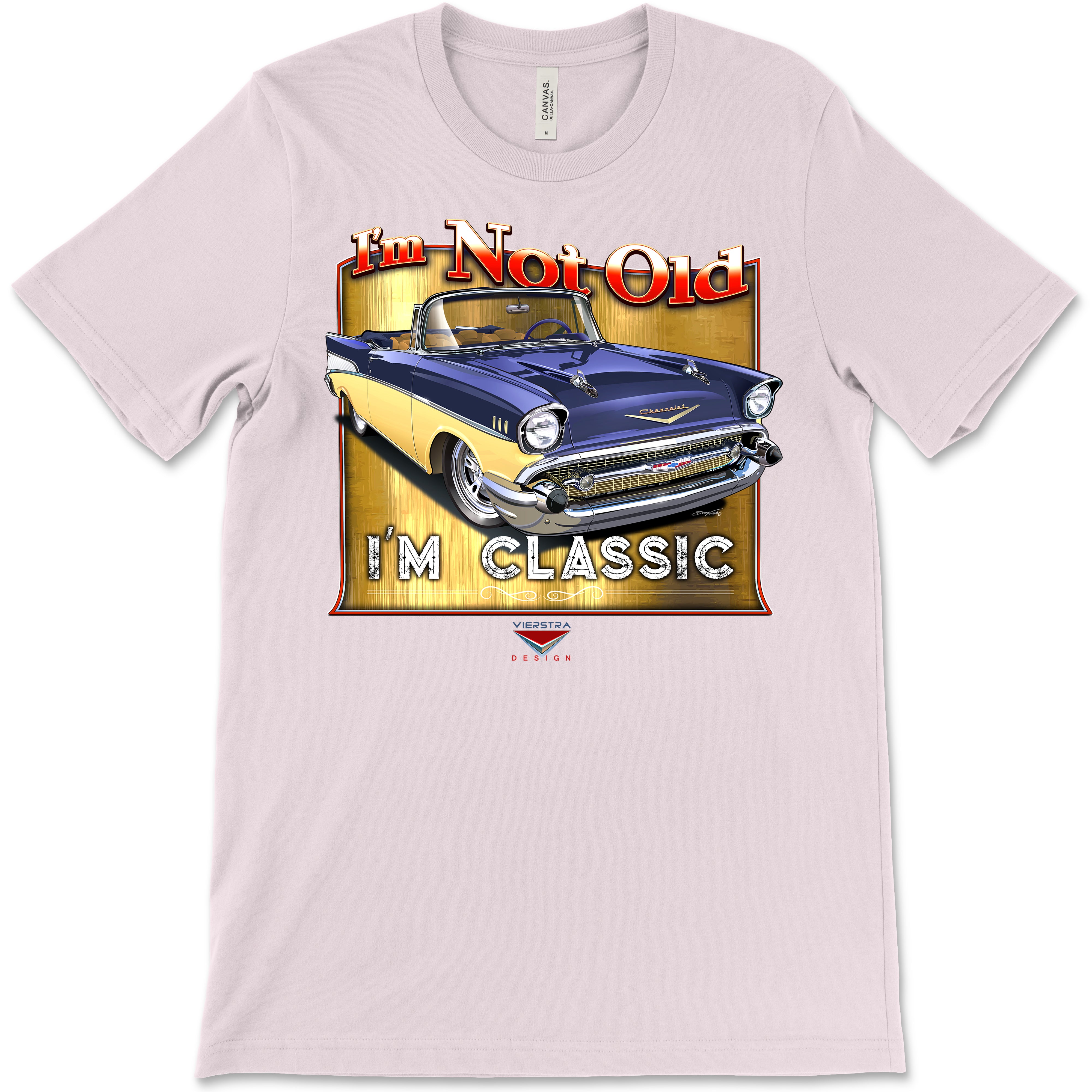 I'm Not Old, I'm Classic! '57 Chevy Bel Air Bella+Canvas Unisex Short-Sleeve T-Shirt (Front Design)