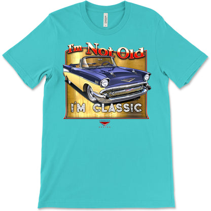 I'm Not Old, I'm Classic! '57 Chevy Bel Air Bella+Canvas Unisex Short-Sleeve T-Shirt (Front Design)