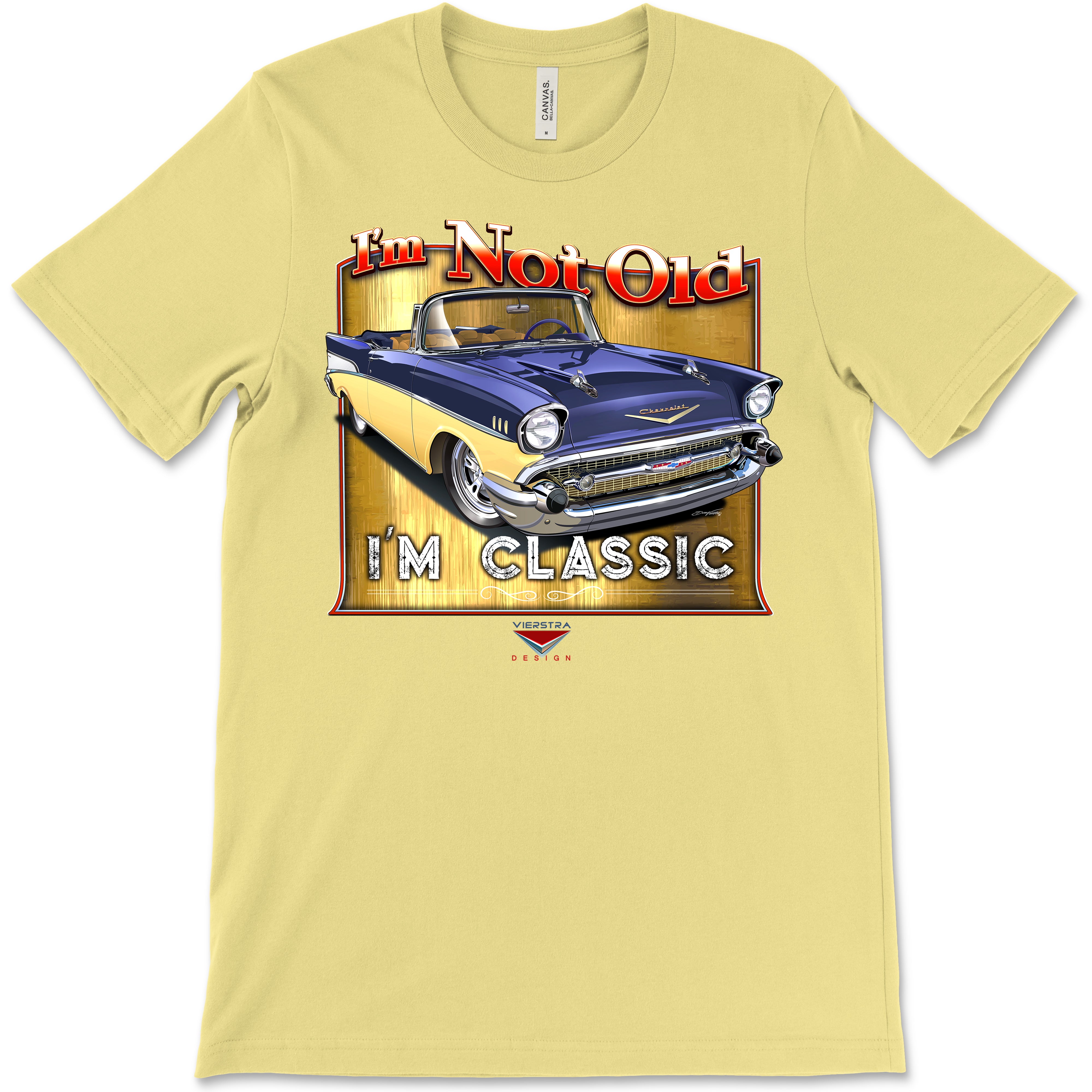 I'm Not Old, I'm Classic! '57 Chevy Bel Air Bella+Canvas Unisex Short-Sleeve T-Shirt (Front Design)