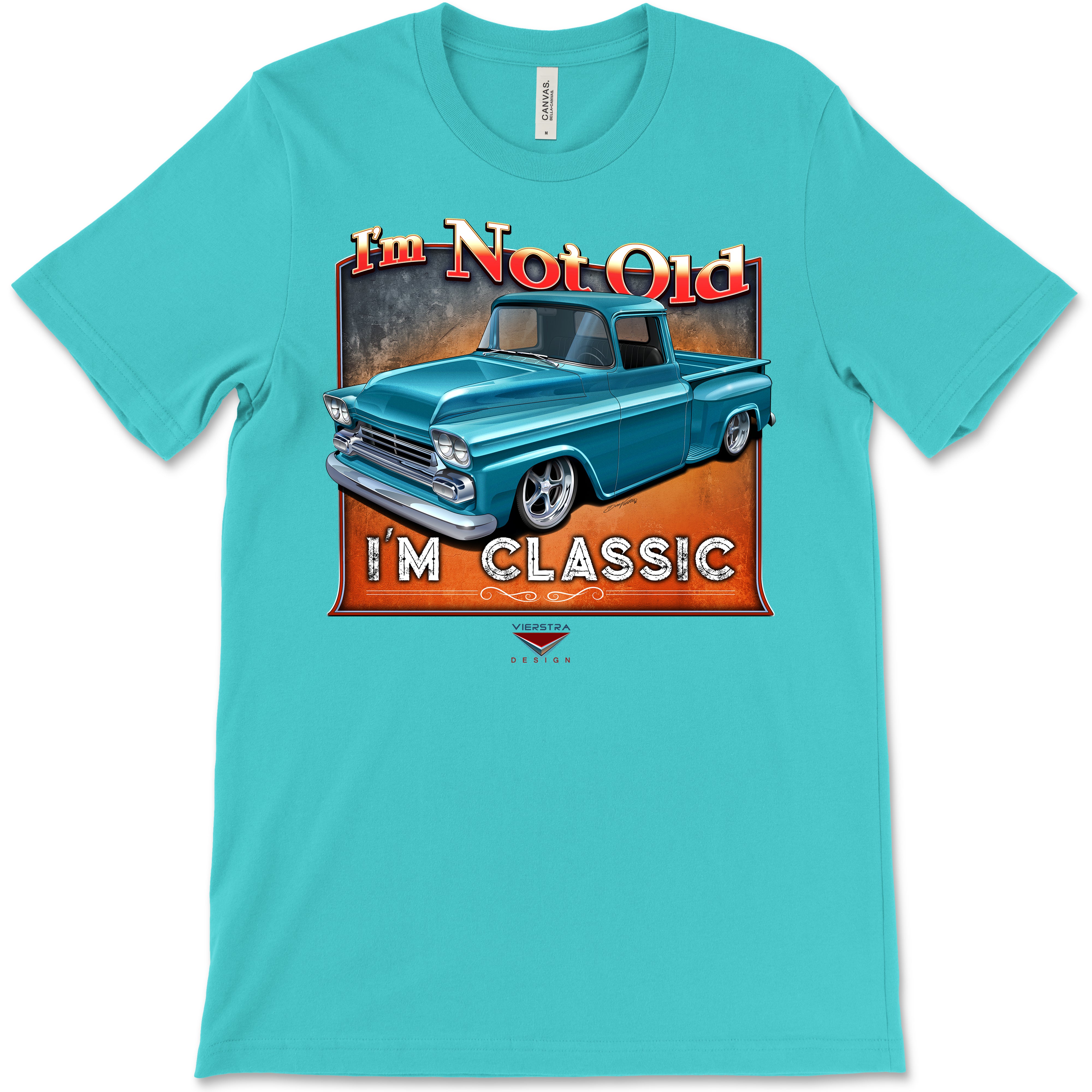 I'm Not Old, I'm Classic! '58 Chevy Truck Bella+Canvas Unisex Short-Sleeve T-Shirt (Front Design)