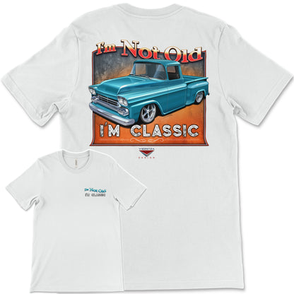 I'm Not Old, I'm Classic! '58 Chevy Truck Bella+Canvas Unisex Short-Sleeve T-Shirt (Back Design)