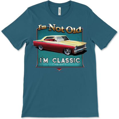 I'm Not Old, I'm Classic! '67 Chevy Nova Bella+Canvas Unisex Short-Sleeve T-Shirt (Front Design)