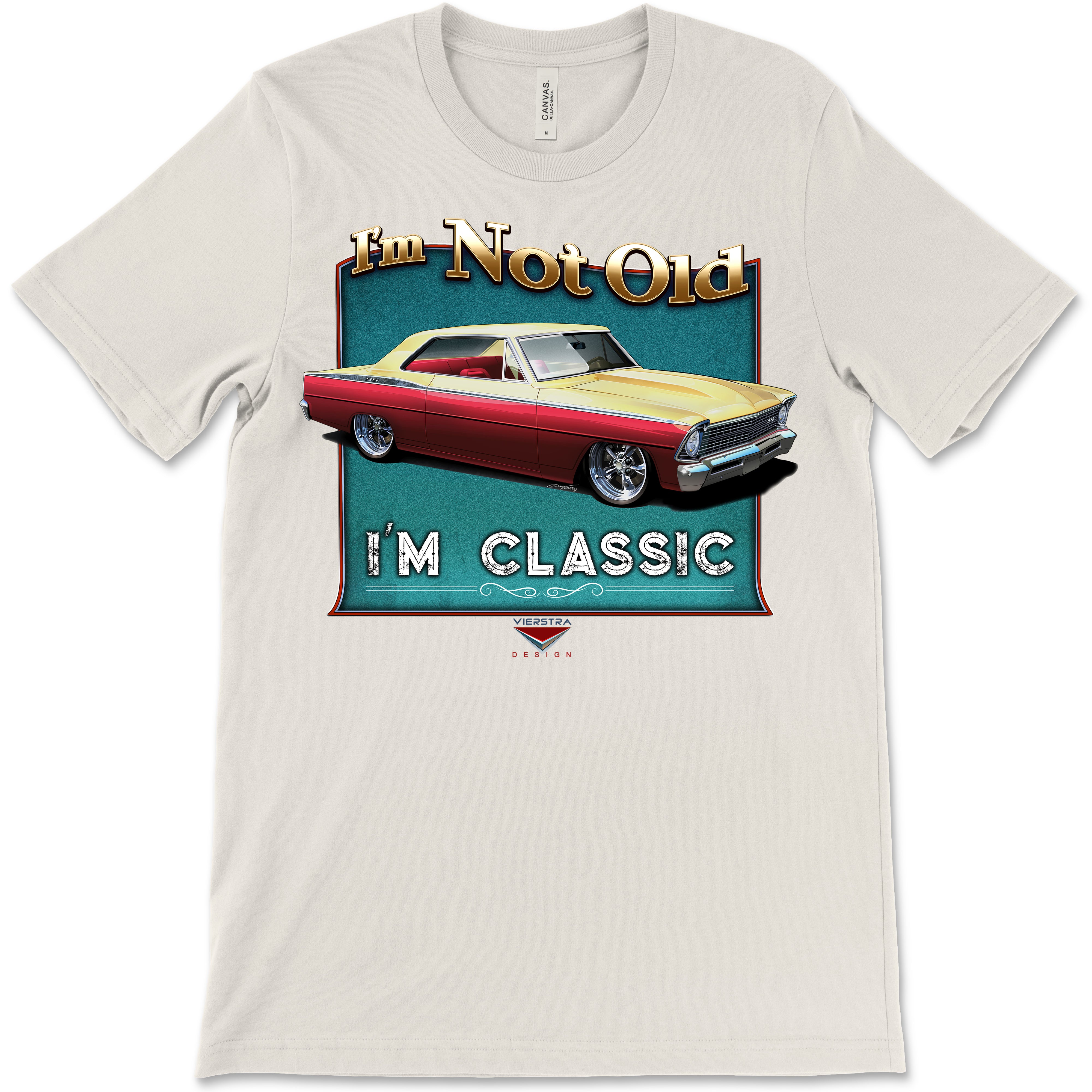 I'm Not Old, I'm Classic! '67 Chevy Nova Bella+Canvas Unisex Short-Sleeve T-Shirt (Front Design)