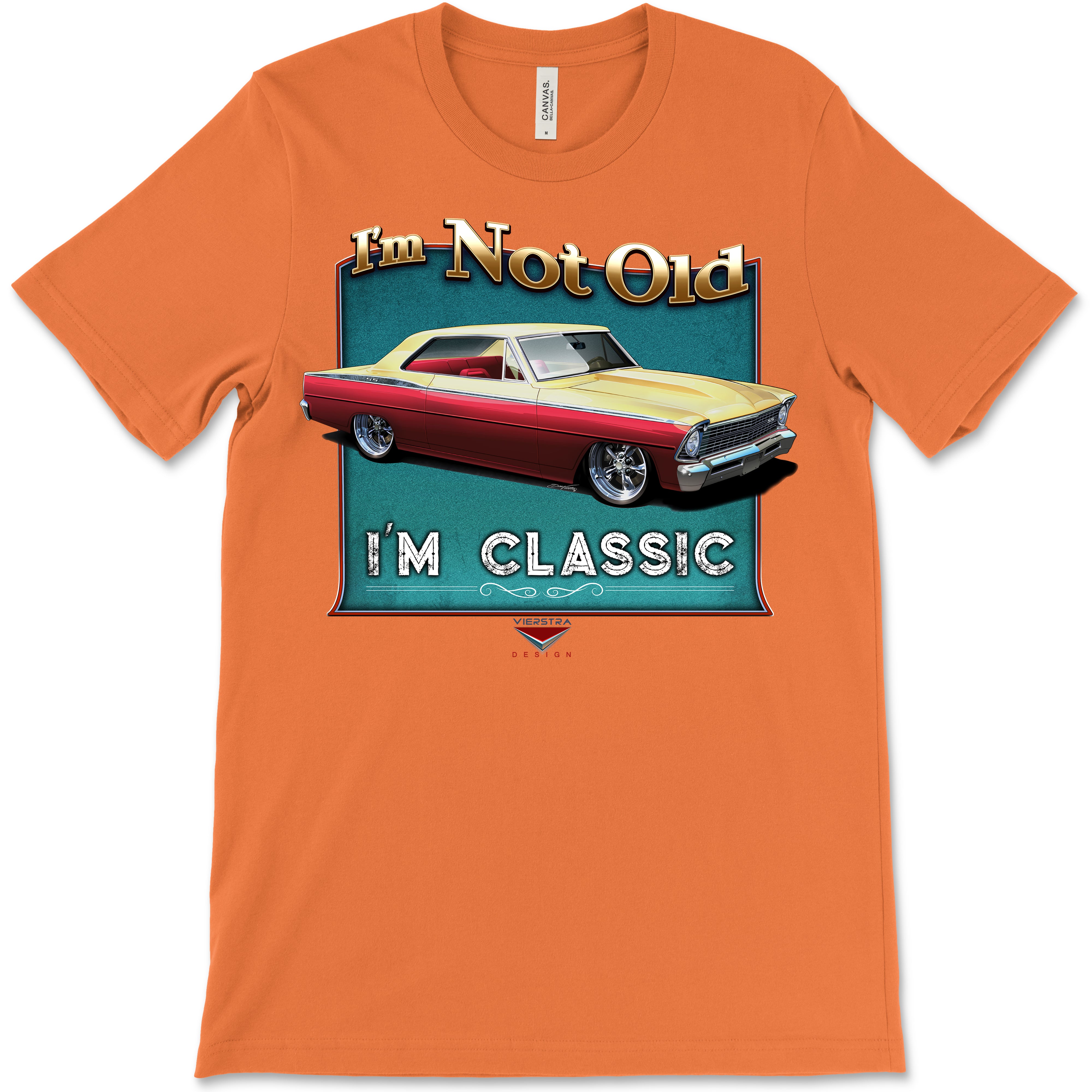 I'm Not Old, I'm Classic! '67 Chevy Nova Bella+Canvas Unisex Short-Sleeve T-Shirt (Front Design)