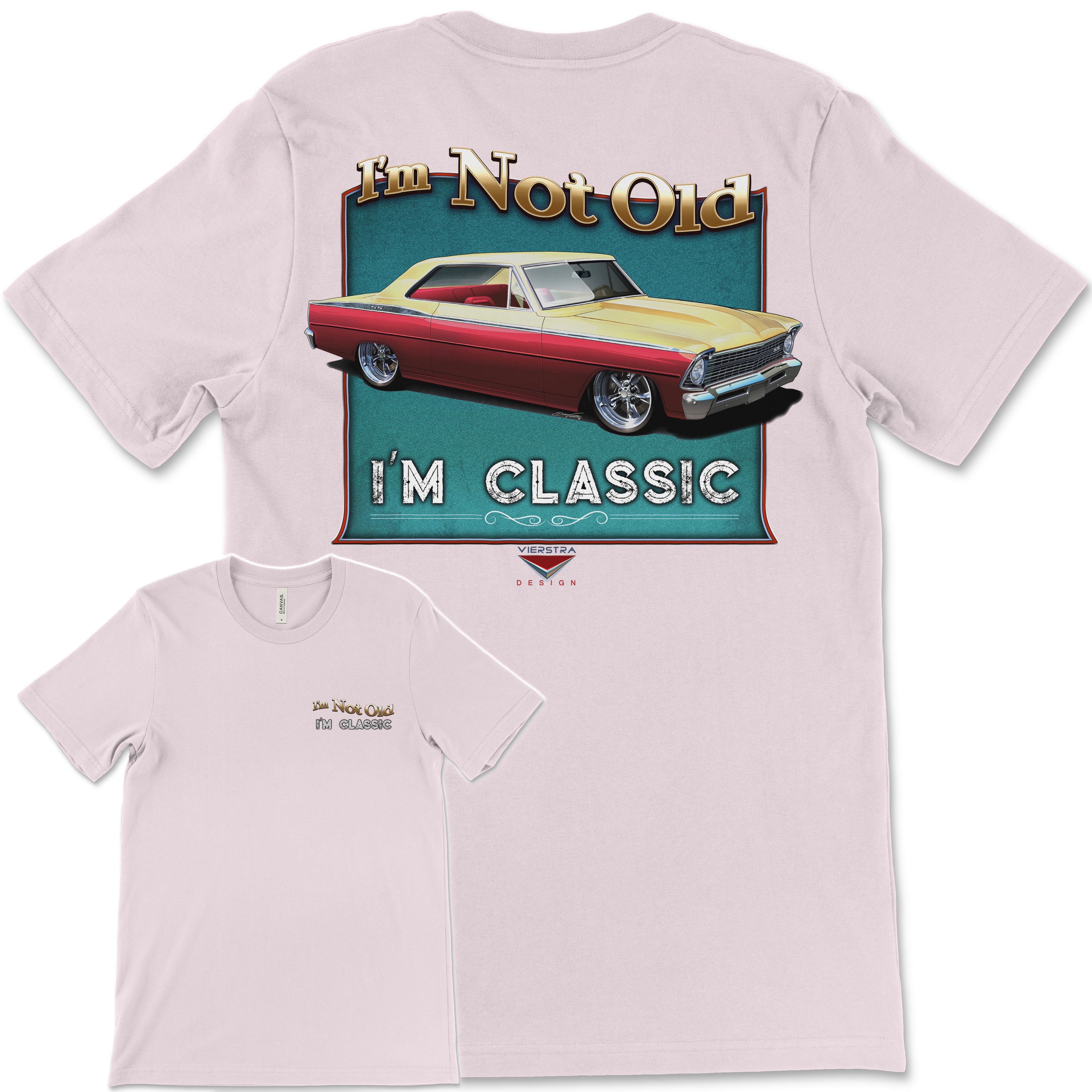 I'm Not Old, I'm Classic! '67 Chevy Nova Bella+Canvas Unisex Short-Sleeve T-Shirt (Back Design)