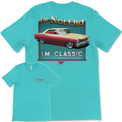 I'm Not Old, I'm Classic! '67 Chevy Nova Bella+Canvas Unisex Short-Sleeve T-Shirt (Back Design)