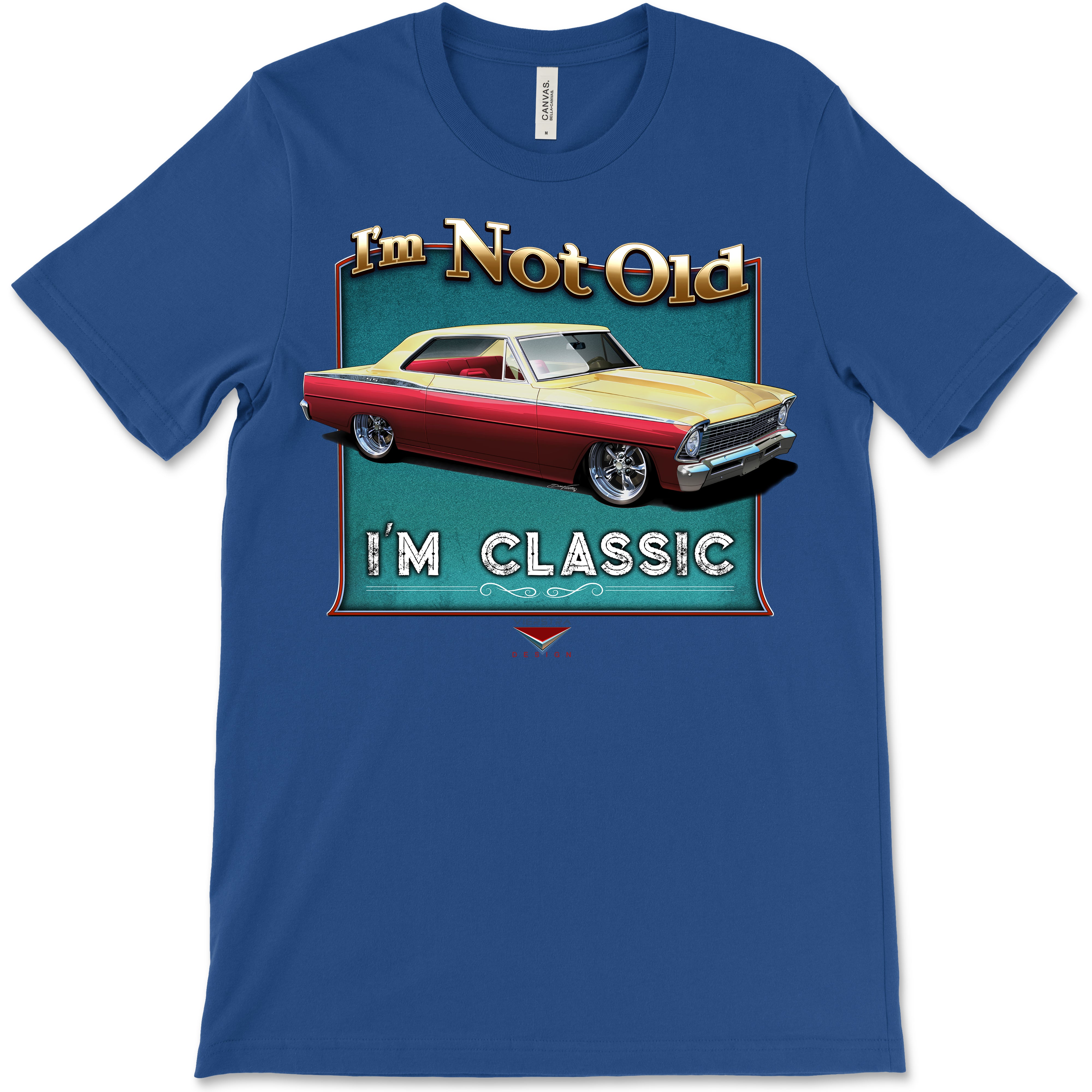 I'm Not Old, I'm Classic! '67 Chevy Nova Bella+Canvas Unisex Short-Sleeve T-Shirt (Front Design)