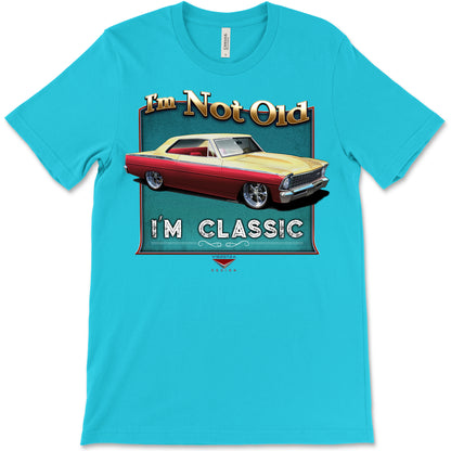 I'm Not Old, I'm Classic! '67 Chevy Nova Bella+Canvas Unisex Short-Sleeve T-Shirt (Front Design)