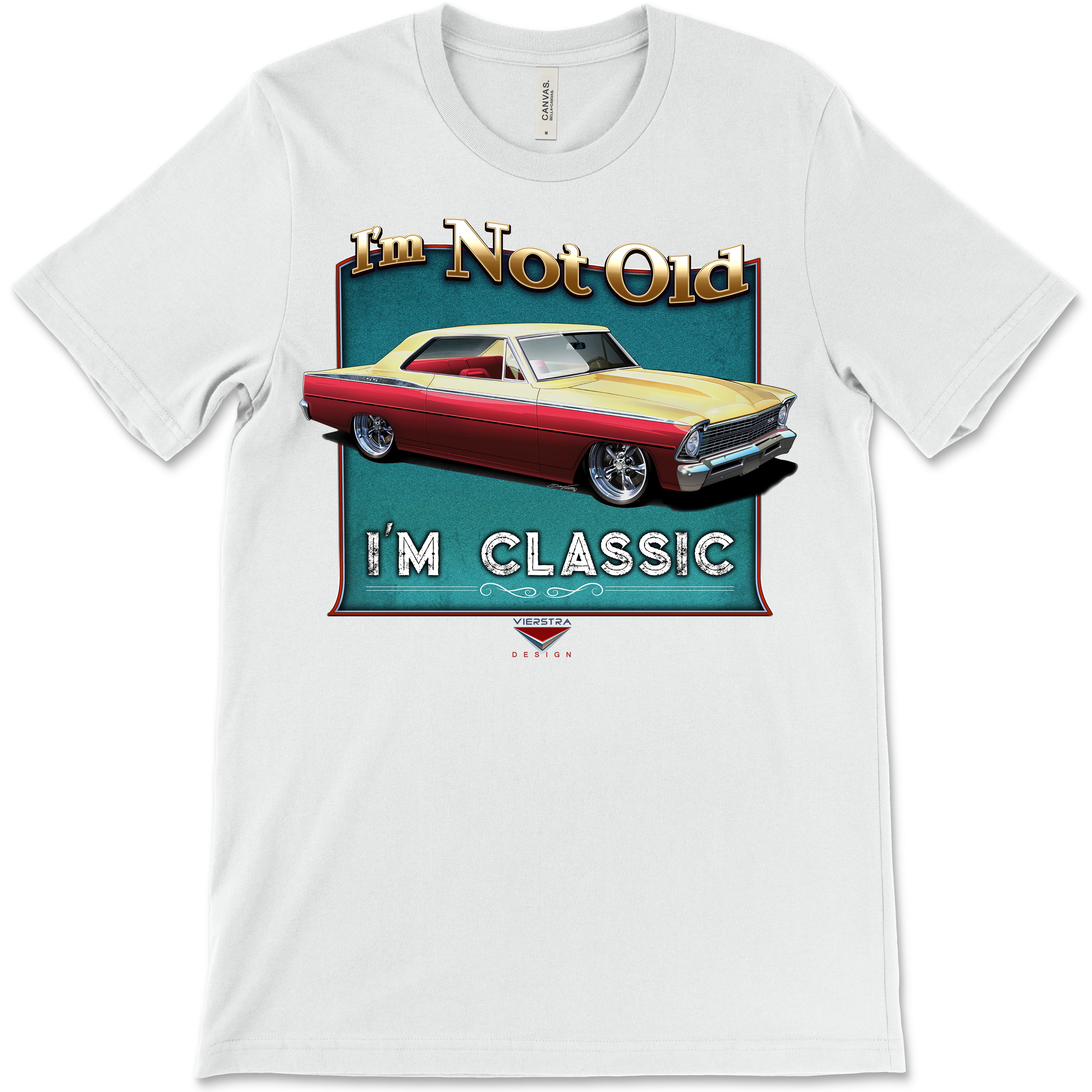 I'm Not Old, I'm Classic! '67 Chevy Nova Bella+Canvas Unisex Short-Sleeve T-Shirt (Front Design)