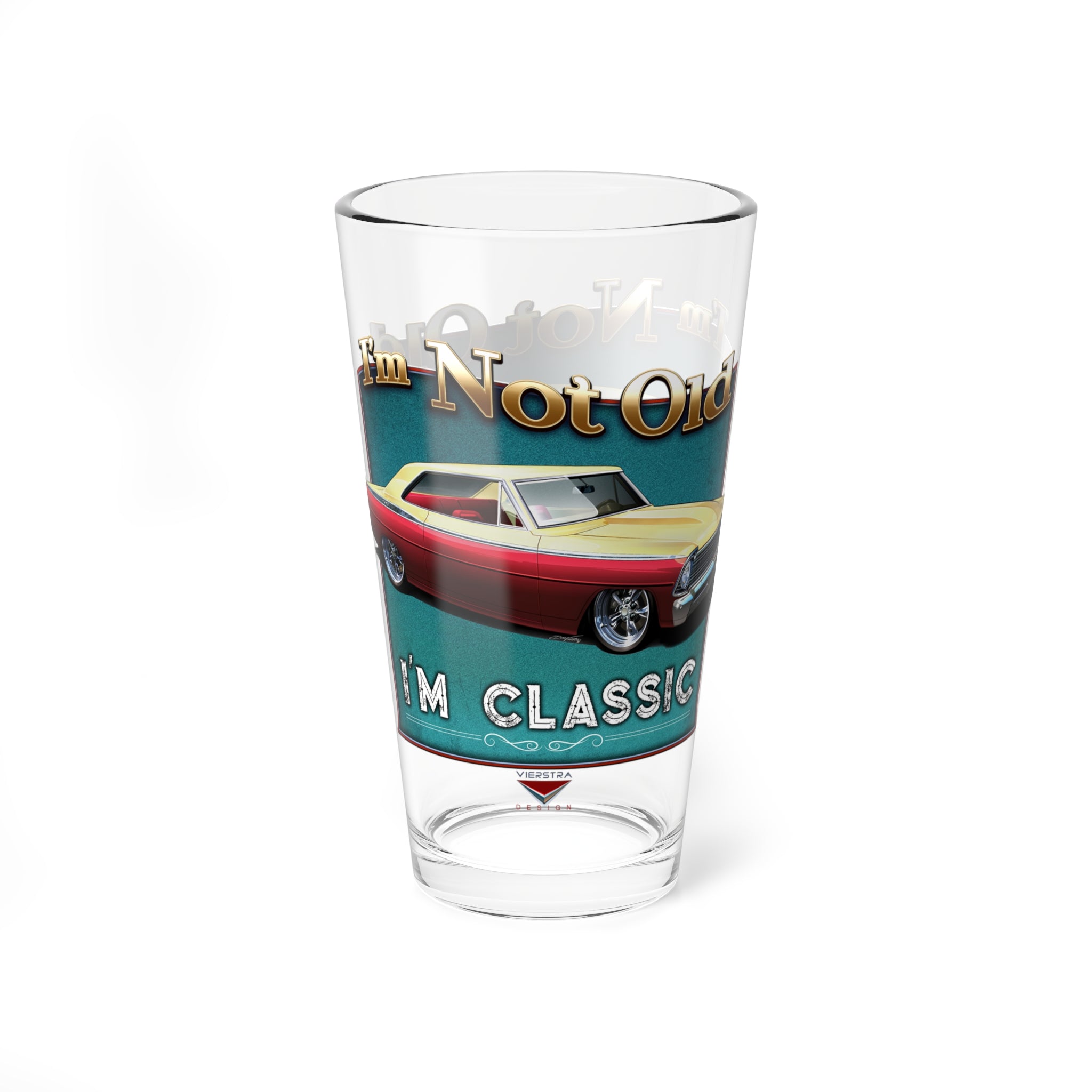 I’m Not Old, I’m Classic! ’67 Chevy Nova Mixing Glass, 16oz