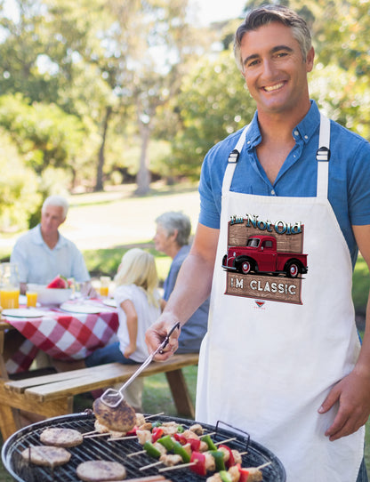 "I'm Not Old, I'm Classic" ’39 Dodge Truck Sustainable Unisex Cooking Bib Apron