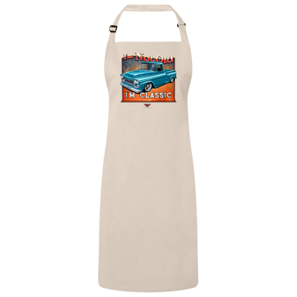 "I'm Not Old, I'm Classic" ’58 Chevy Truck Sustainable Unisex Cooking Bib Apron