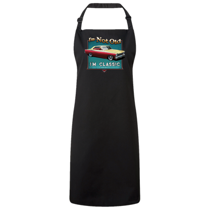 "I'm Not Old, I'm Classic" ’67 Chevy Nova Sustainable Unisex Cooking Bib Apron