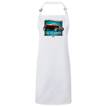 "I'm Not Old, I'm Classic" ’32 Ford Roadster Sustainable Unisex Cooking Bib Apron