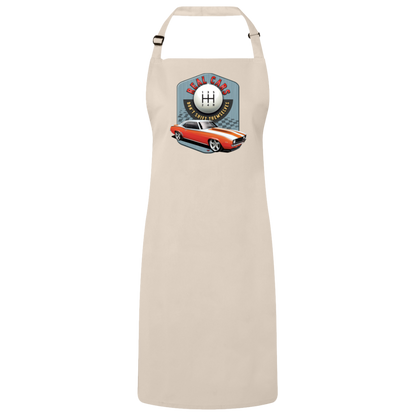 "Real Cars Don't Shift Themselves" ’69 Chevy Camaro Sustainable Unisex Cooking Bib Apron