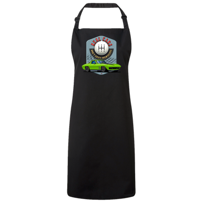 Real Cars Don't Shift Themselves" ’63 Chevy Corvette Sustainable Unisex Cooking Bib Apron