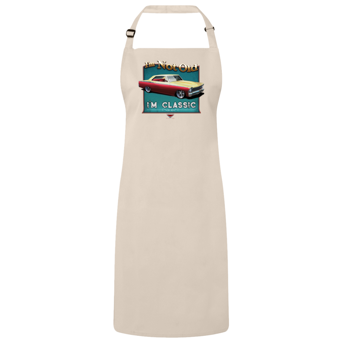 "I'm Not Old, I'm Classic" ’67 Chevy Nova Sustainable Unisex Cooking Bib Apron