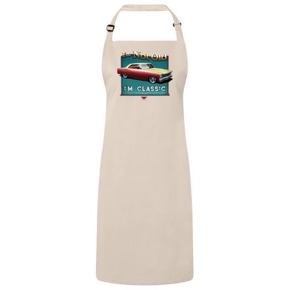 "I'm Not Old, I'm Classic" ’67 Chevy Nova Sustainable Unisex Cooking Bib Apron