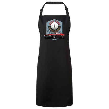 "Real Cars Don't Shift Themselves" ’73 Plymouth Roadrunner Sustainable Unisex Cooking Bib Apron