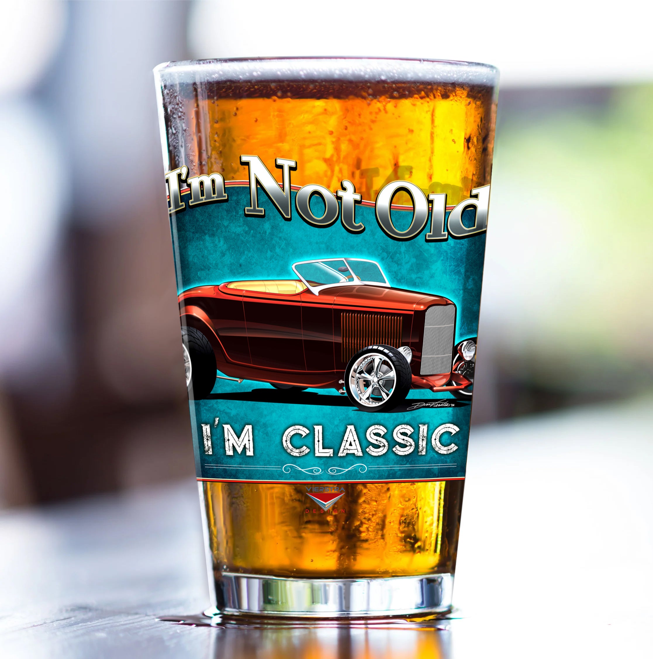 I’m Not Old, I’m Classic! ’32 Ford Roadster Mixing Glass, 16oz