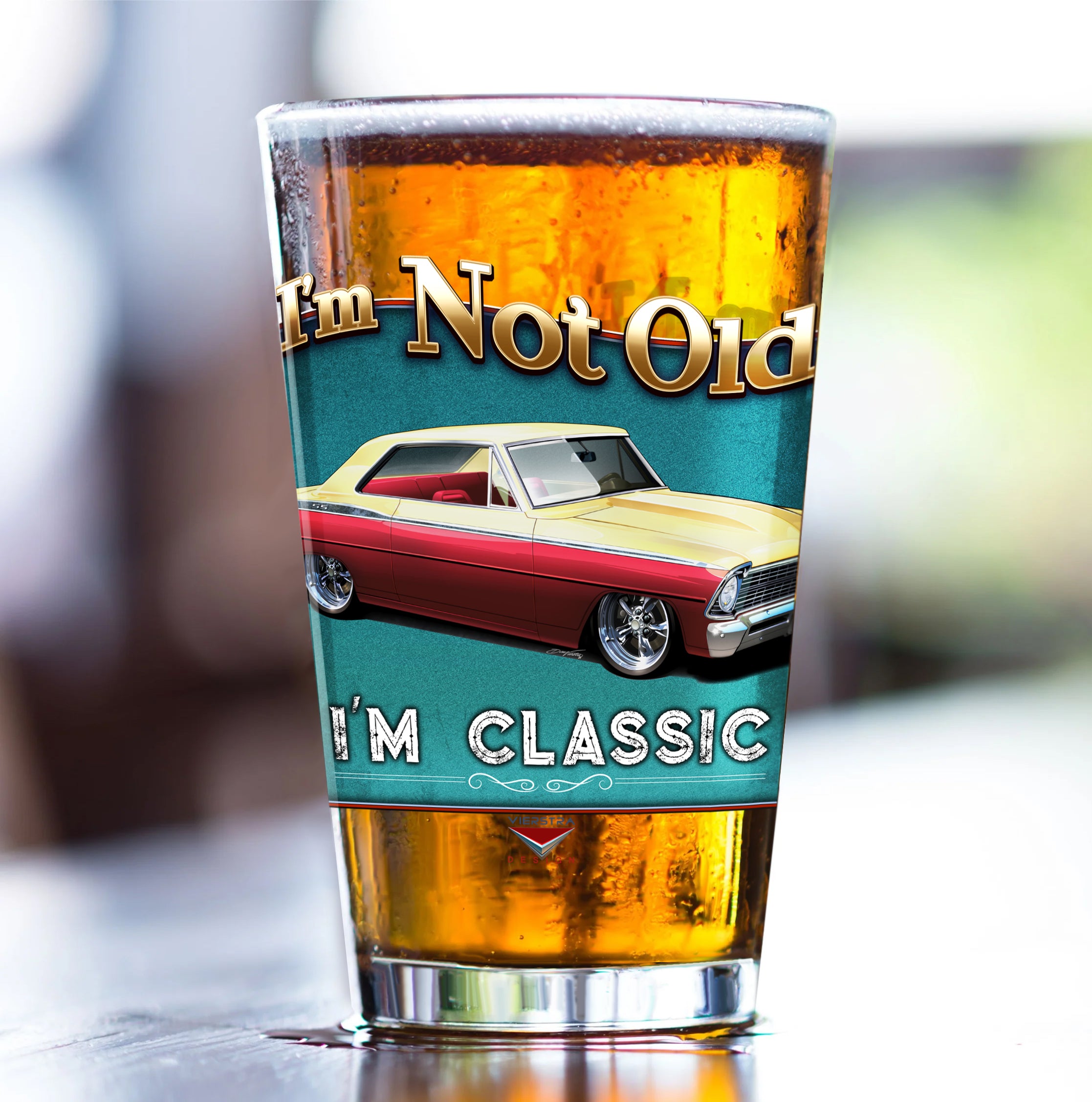 I’m Not Old, I’m Classic! ’67 Chevy Nova Mixing Glass, 16oz