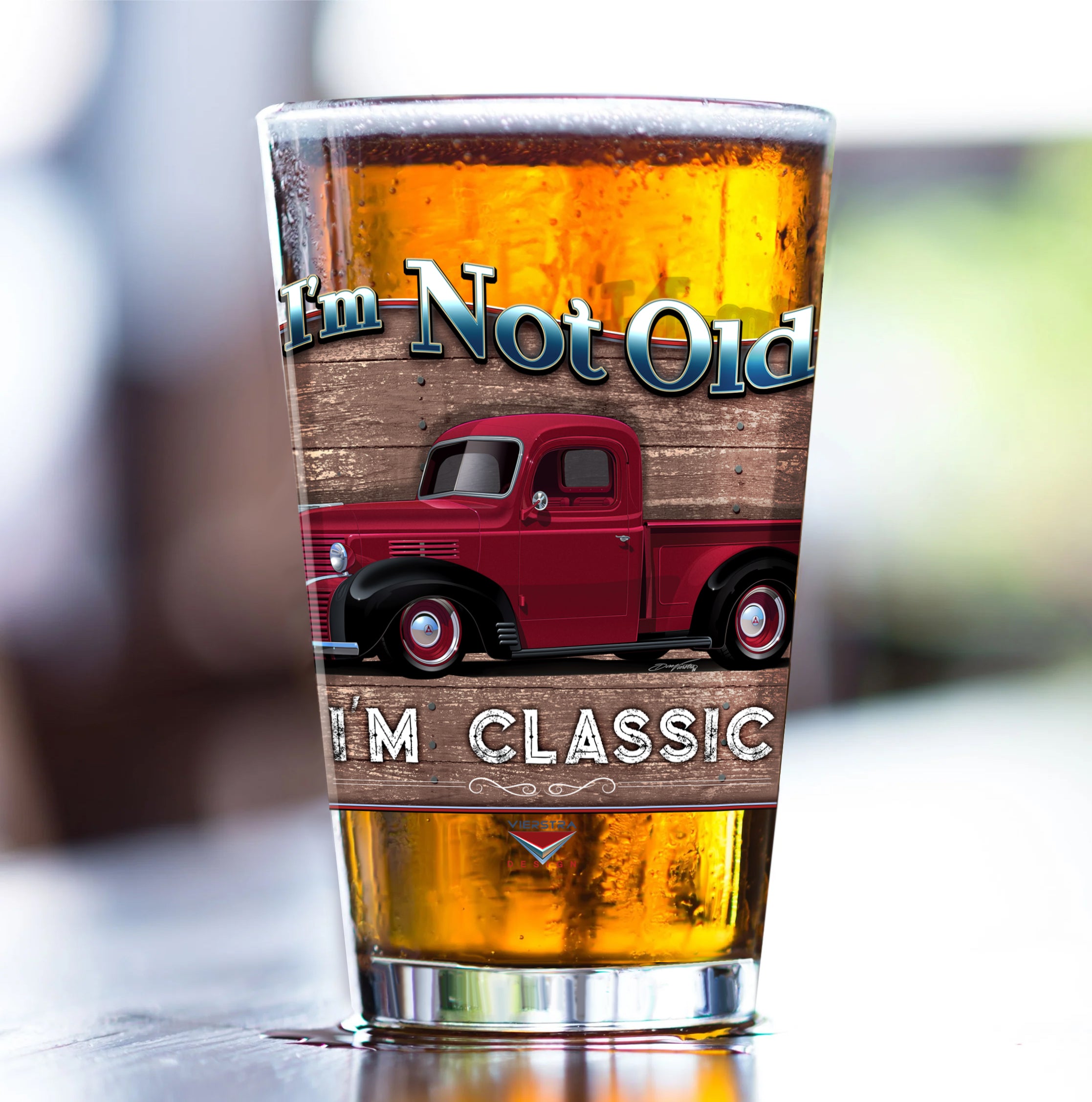 I’m Not Old, I’m Classic! ’39 Dodge Truck Mixing Glass, 16oz