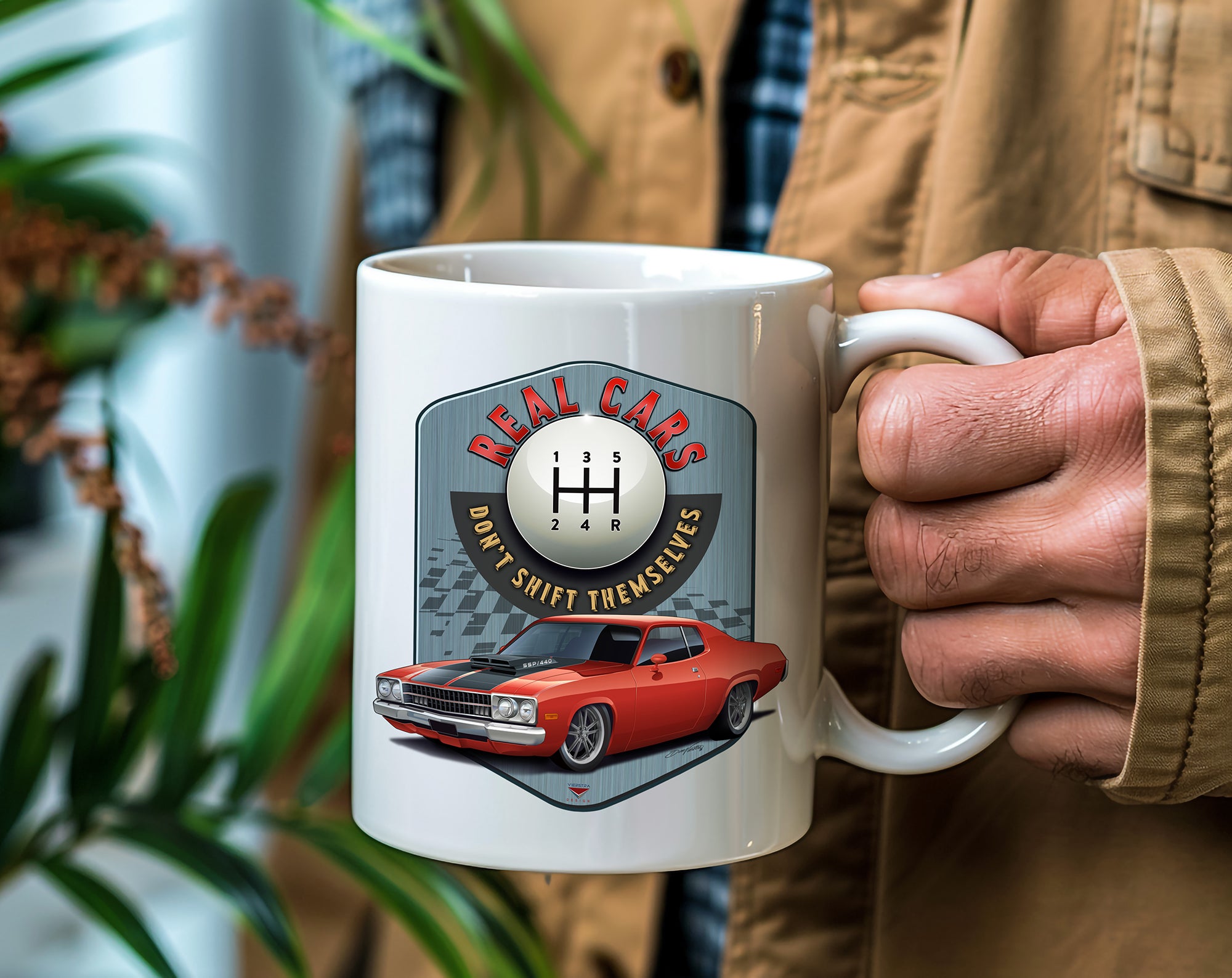 Real Cars Don’t Shift Themselves! ’73 Plymouth Satellite Mug