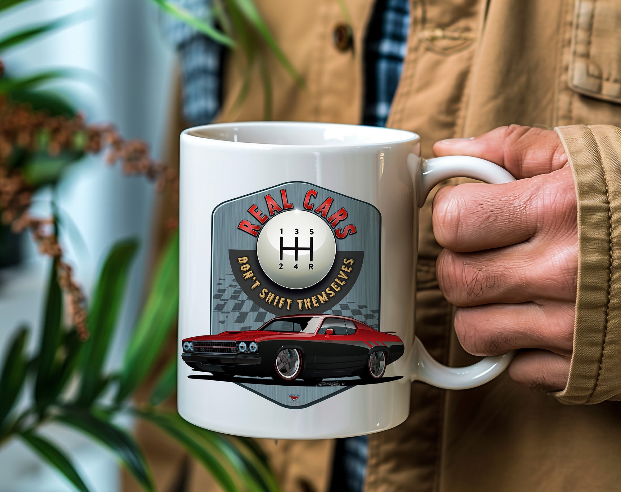 Real Cars Don’t Shift Themselves! ’73 Plymouth Roadrunner Mug